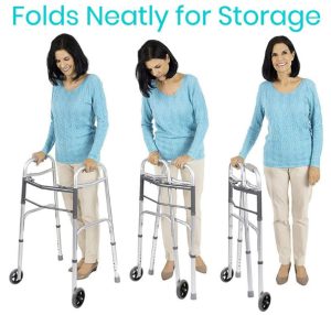 Folding Walker Folds Neatly for Storage